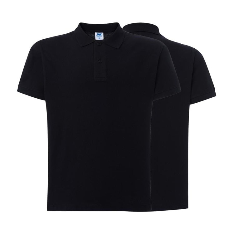 Koszulka polo black męska z haftem nadrukiem logo firmy 210g PORA 210 kolor BK koszulka polo (Copy).jpg