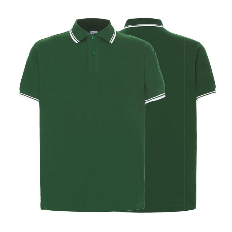 Koszulka polo bottle greenwhite męska z haftem nadrukiem logo firmy 210g PORA 210 kolor BGWH koszulka polo (Copy).jpg
