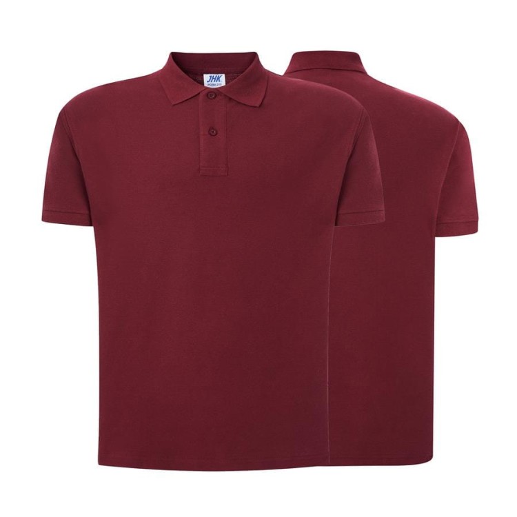 Koszulka polo burgundy męska z haftem nadrukiem logo firmy 210g PORA 210 kolor BU koszulka polo (Copy).jpg