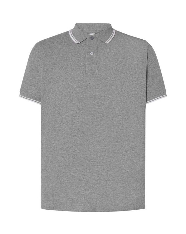 Koszulka polo grey melangewhite męska z haftem nadrukiem logo firmy 210g PORA 210 kolor GMWH koszulka polojhktshirt_pora210_gmwh_side (2) (Copy).jpg