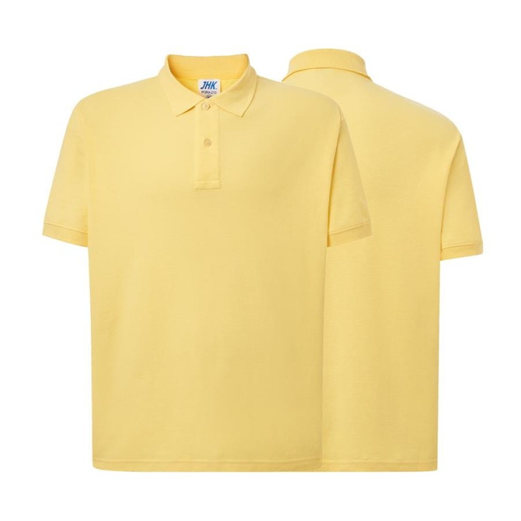 Koszulka polo light yellow męska z haftem nadrukiem logo firmy 210g PORA 210 kolor LY koszulka polo (Copy).jpg
