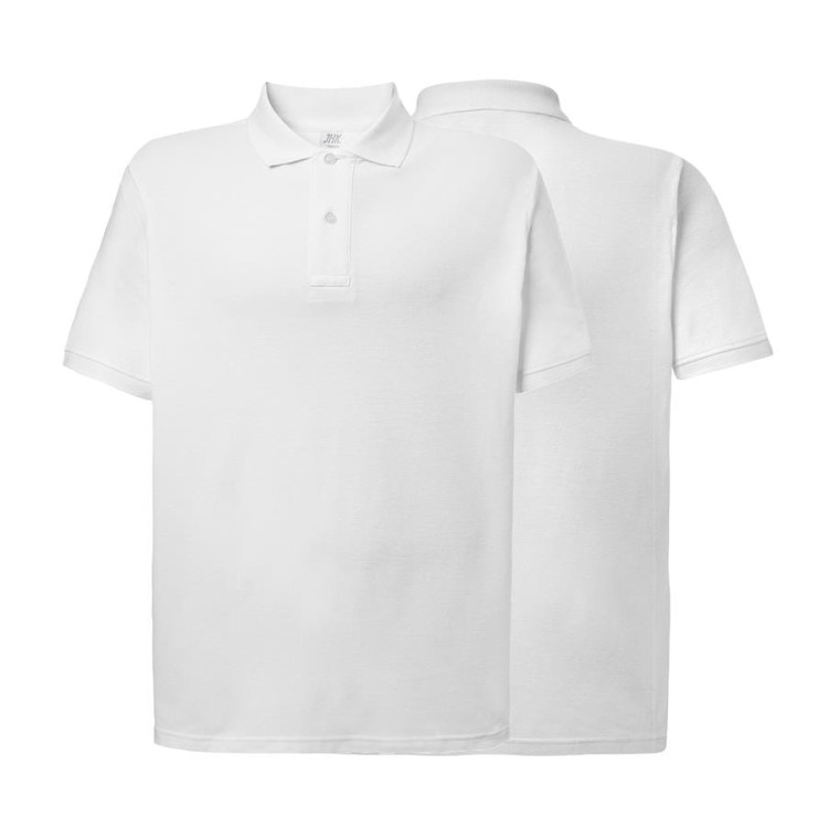 Koszulka polo white męska z haftem nadrukiem logo firmy 210g PORA 210 kolor WH koszulka polo (Copy).jpg