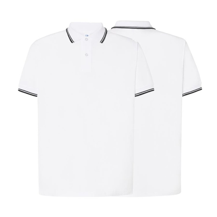 Koszulka polo whiteblack męska z haftem nadrukiem logo firmy 210g PORA 210 kolor WHBK koszulka polo (Copy).jpg