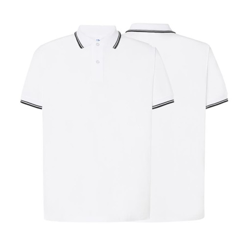 Koszulka polo whiteblack męska z haftem nadrukiem logo firmy 210g PORA 210 kolor WHBK koszulka polo (Copy).jpg