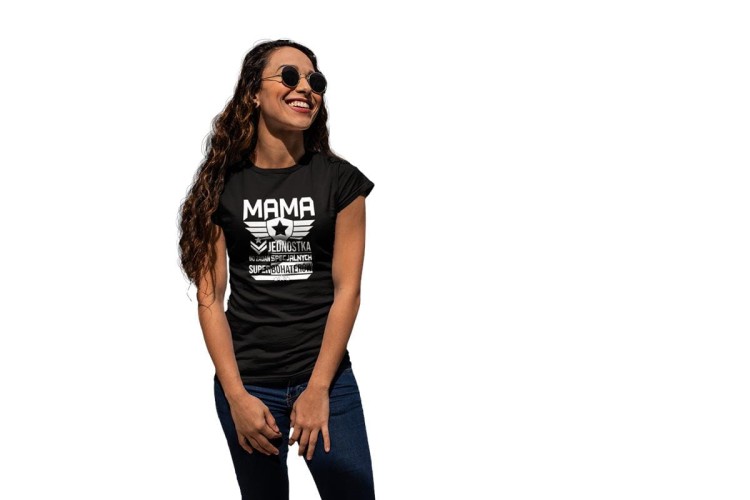Koszulka dla Mamy na Dzień Mamy zestaw z kubkiem Mama jednostka do zadań specjalnych super bohaterów czarny (1).jpg
