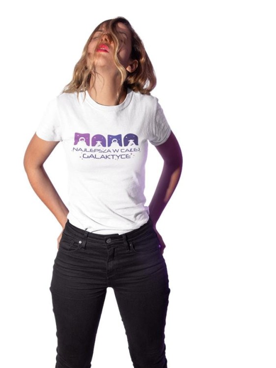 Koszulka dla Mamy na Dzień Mamy zestaw z kubkiem z nadrukiem MAMA najlepsza w całej galaktyce kolor biały (5).jpg