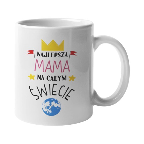 Koszulka dla Mamy na Dzień Mamy zestaw z kubkiem z nadrukiem najlepsza mama na całym świecie kolor różowy.jpg