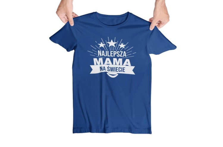 Koszulka dla Mamy na Dzień Mamy zestaw z kubkiem i nadrukiem Najlepsza mama na świecie kolor granatowy (1).jpg