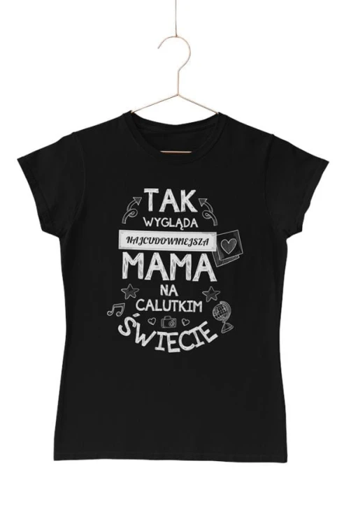Koszulka dla Mamy na Dzień Mamy zestaw z kubkiem z nadrukiem Tak wygląda najcudowniejsza mama na calutkim świecie kolor czarny (5).jpg