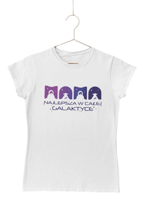 Koszulka dla Mamy na Dzień Mamy zestaw z kubkiem z nadrukiem MAMA najlepsza w całej galaktyce kolor biały (4).jpg