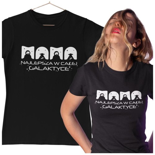 Koszulka dla Mamy na Dzień Mamy zestaw z kubkiem z nadrukiem MAMA najlepsza w całej galaktyce kolor czarny (5).jpg