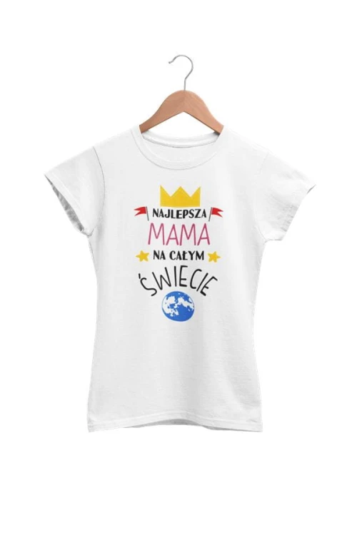 Koszulka dla Mamy na Dzień Mamy zestaw z kubkiem z nadrukiem najlepsza mama na całym świecie kolor biały (1).jpg