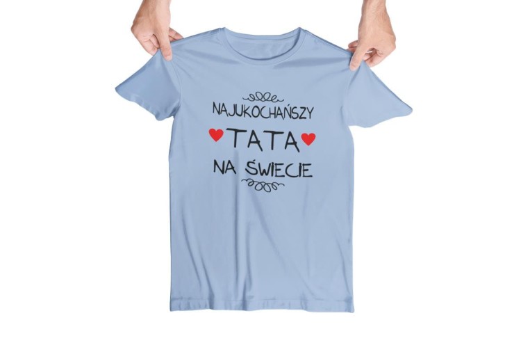 Koszulka dla Mamy i Taty na Dzień Matki i Ojca z napisem Najukochańsza MAMA na świecie i Najukochańszy TATA na świecie w kolorze różowym i błękitnym (1).jpg