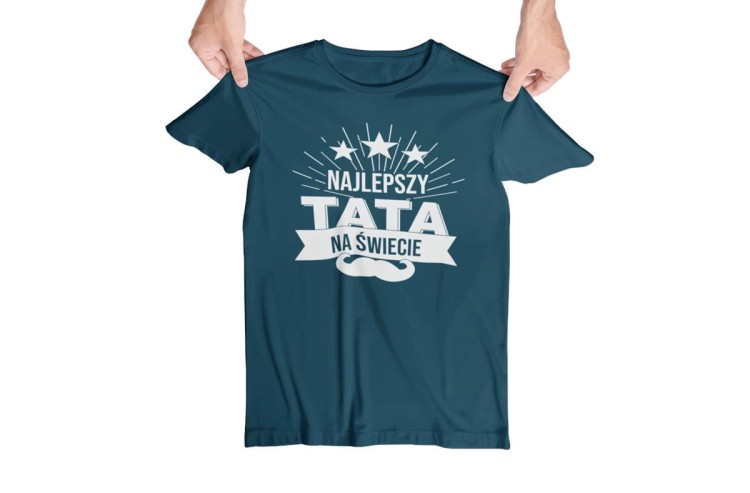 Koszulka dla Mamy i Taty na Dzień Matki i Ojca z napisem Najlepsza mama na świecie i Najlepszy tata na świecie w kolorze petrol blue (2).jpg