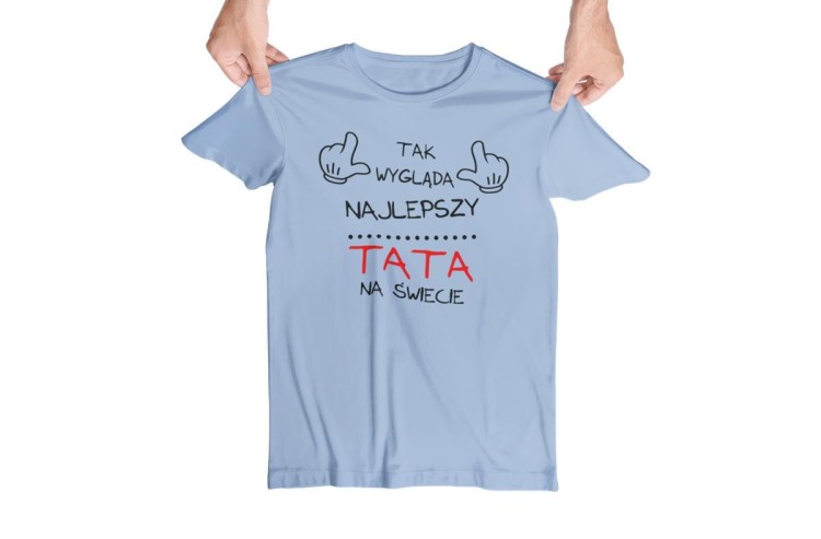 Koszulka dla Mamy i Taty na Dzień Matki i Ojca z napisem Tak wygląda najlepsza mama na świecie i Tak wygląda najlepszy tata na świecie w kolorze różowym i błękitnym (1).jpg
