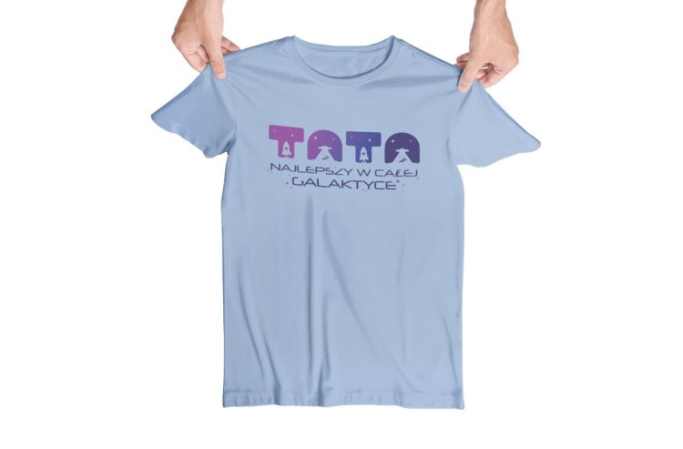Koszulki dla Rodziców na Dzień Mamy i Taty zestaw z kubkami z napisem Mama najlepsza w całej galaktyce i Tata najlepszy w całej galaktyce w kolorze różowym i niebieskim (2).jpg