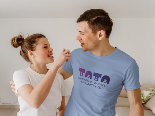 Koszulka dla Mamy i Taty na Dzień Matki i Ojca z napisem Mama najlepsza w całej galaktyce i Tata najlepszy w całej galaktyce w kolorze petrol blue (7).jpg