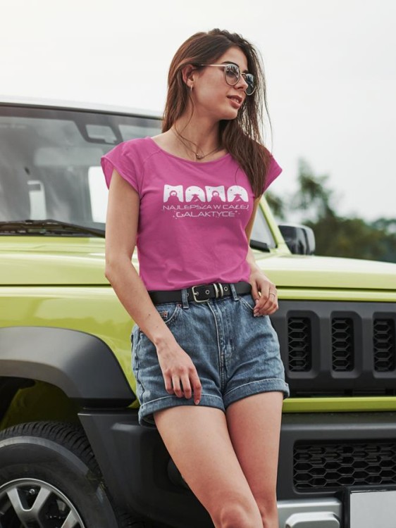 Koszulka dla Mamy na Dzień Mamy zestaw z kubkiem z nadrukiem MAMA najlepsza w całej galaktyce kolor różowy (5).jpg