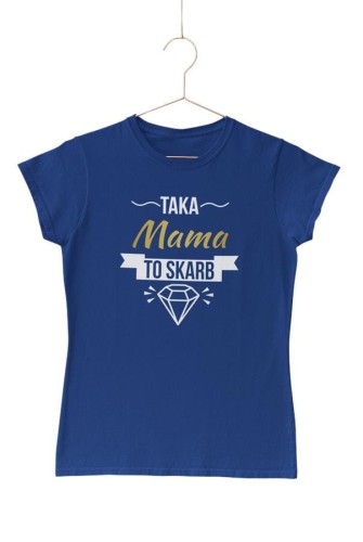 Koszulka dla Mamy na Dzień Matki z napisem Taka mama to skarb w kolorze granatowym (6).jpg