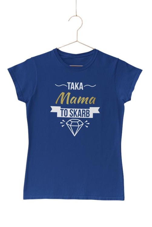 Koszulka dla Mamy na Dzień Matki z napisem Taka mama to skarb w kolorze granatowym (6).jpg