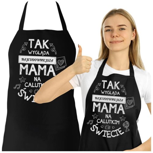 Fartuch dla Mamy na prezent na Dzień Matki z napisem Tak wygląda najcudowniejsza mama na calutkim świecie (2).jpg