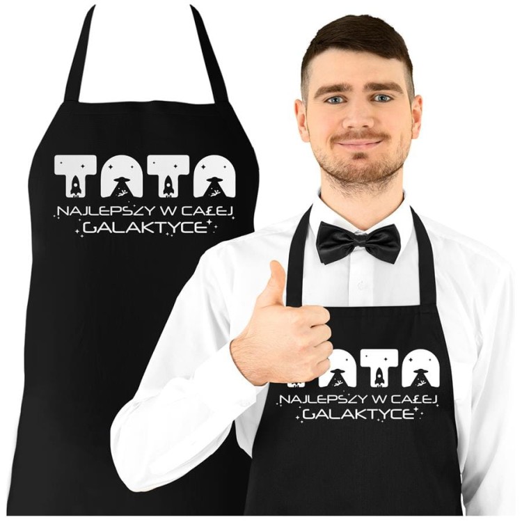 Fartuch dla Taty na prezent na Dzień Ojca z napisem Tata najlepszy w całej galaktyce (1).jpg
