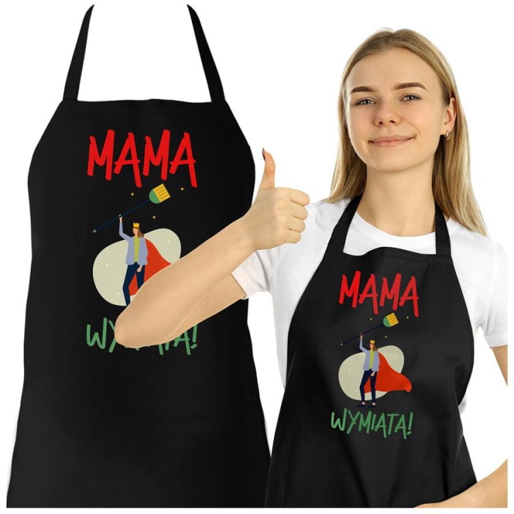 Fartuch dla Mamy na prezent na Dzień Matki z napisem Mama wymiata! (2).jpg