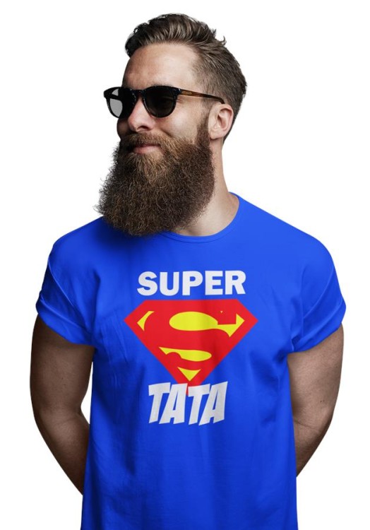 Koszulka dla TATY modny prezent na Dzień Ojca Stylowa koszulka SUPER TATA (2).jpg