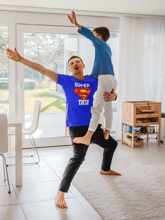 Koszulka dla TATY modny prezent na Dzień Ojca Stylowa koszulka SUPER TATA (5).jpg