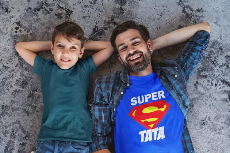 Koszulka dla TATY modny prezent na Dzień Ojca Stylowa koszulka SUPER TATA (7).jpg