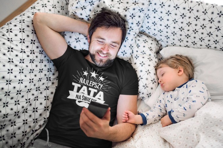 Koszulka dla TATY modny prezent na Dzień Ojca Stylowa koszulka  Najlepszy TATA na świecie kolor czarny (6).jpg