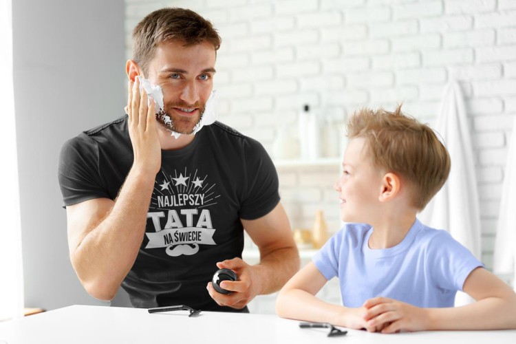 Koszulka dla TATY modny prezent na Dzień Ojca Stylowa koszulka  Najlepszy TATA na świecie kolor czarny (7).jpg