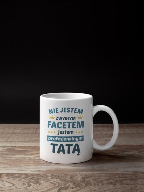 Koszulka dla taty wraz z kubkiem Nie jestem zwykłym facetem, jestem profesjonalnym TATĄ kolor petrol blue (1).jpg