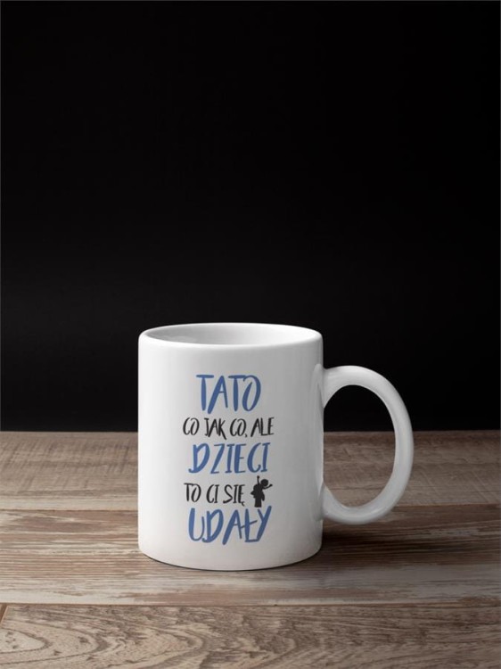 Koszulka dla taty wraz z kubkiem TATO CO JAK CO, ALE DZIECI CI SIĘ UDAŁY kolor petrol blue  (2).jpg