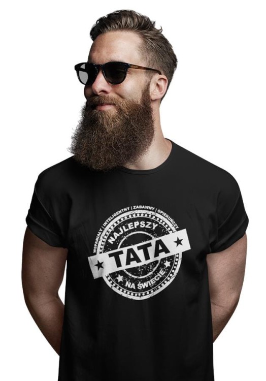 Koszulka dla taty  wspaniały, inteligentny, zabawny, opiekuńczy NAJLEPSZY TATA NA ŚWIECIE kolor czarny (2).jpg