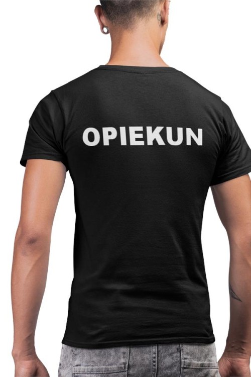 Koszulka męska medyczna dla opiekuna z logo i napisem OPIEKUN na plecach  kolor czarny 2 (Copy).jpg