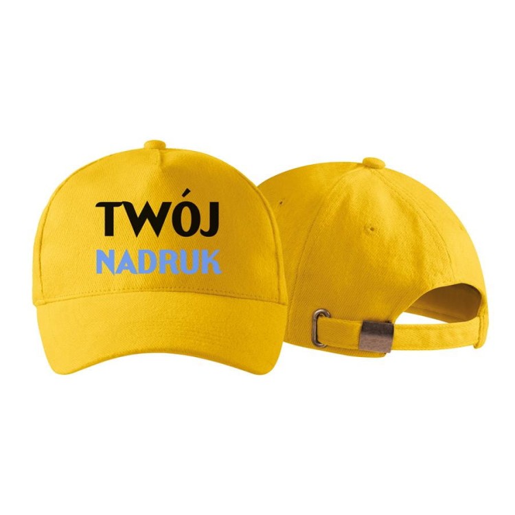 Czapka reklamowa z logo firmy własnym projektem 5 panelowa żółtyCzapka unisex 307_04 ŻÓŁTY (1).jpg