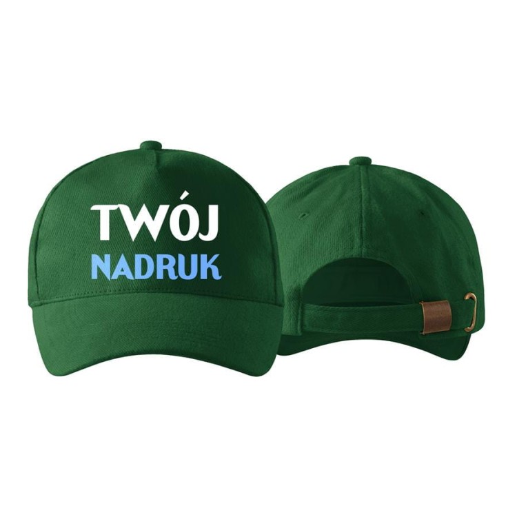 Czapka reklamowa z logo firmy własnym projektem 5 panelowa zieleń butelkowa Czapka unisex 307_06 ZIELEŃ BUTELKOWA  (1).jpg