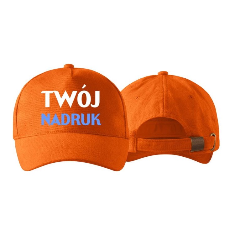 Czapka reklamowa z logo firmy własnym projektem 5 panelowa pomarańczowy Czapka unisex 307_11 POMARAŃCZOWY (1).jpg