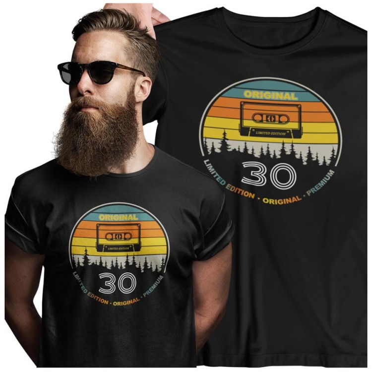 Koszulka na 30 urodziny na TRZYDZIESTKĘ Original 30 premium edition kolor czarny (2).jpg