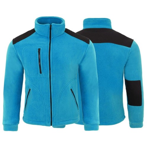 Gruby polar z haftem z wzmocnieniami oraz trzema kieszeniami koloru AzzureBlack (3).jpg