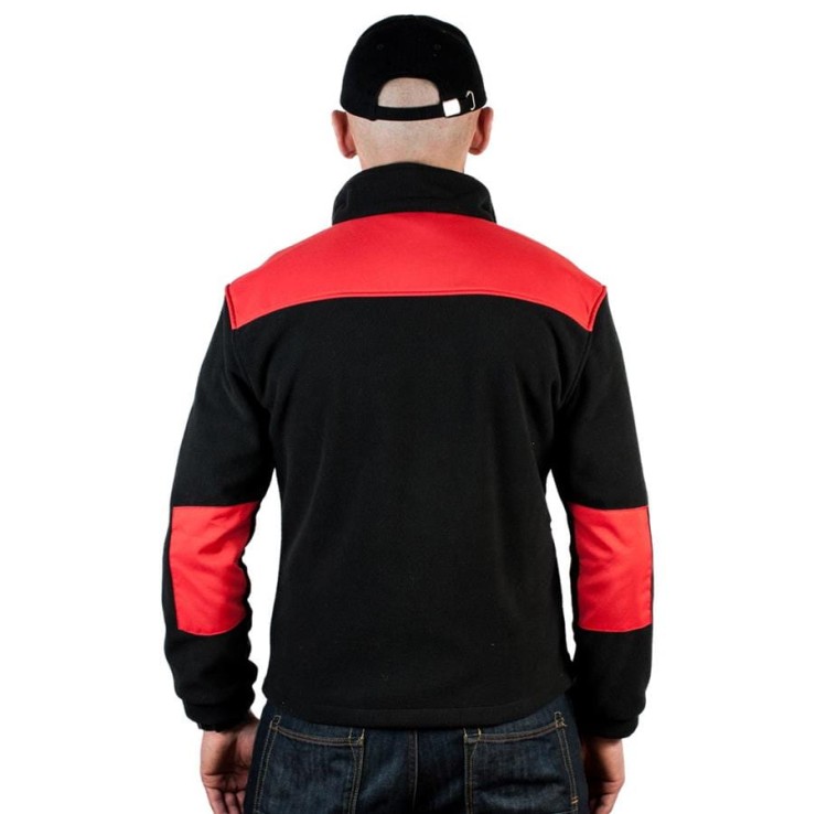 Gruby polar z haftem z wzmocnieniami oraz trzema kieszeniami koloru BlackRed (8).jpg