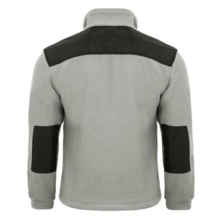 Gruby polar z haftem z wzmocnieniami oraz trzema kieszeniami koloru Light GreyBlack (3).jpg