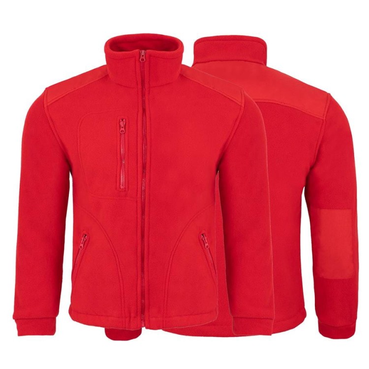 Gruby polar z haftem z wzmocnieniami oraz trzema kieszeniami koloru RedRed (4).jpg