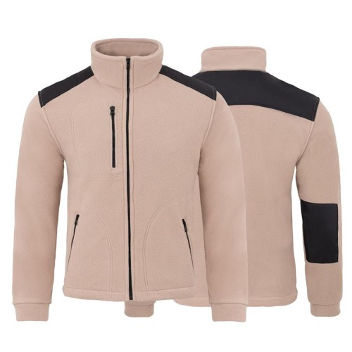 Gruby polar z haftem z wzmocnieniami oraz trzema kieszeniami koloru SandBlack (1).jpg