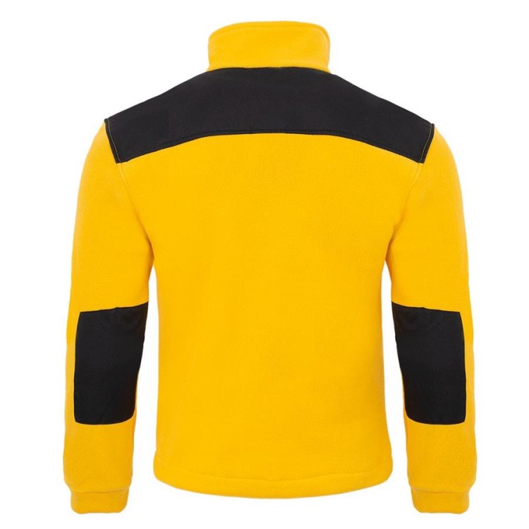 Gruby polar z haftem z wzmocnieniami oraz trzema kieszeniami koloru GoldBlack (2).jpg