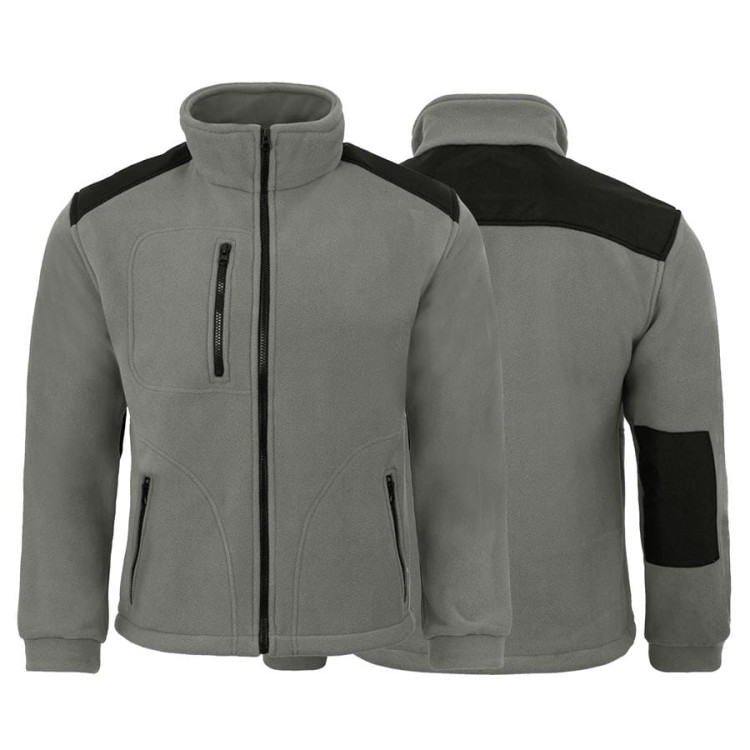 Gruby polar z haftem z wzmocnieniami oraz trzema kieszeniami koloru ZincBlack (8).jpg