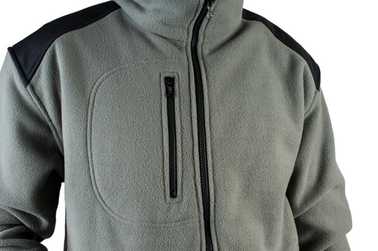 Gruby polar z haftem z wzmocnieniami oraz trzema kieszeniami koloru ZincBlack (4).jpg