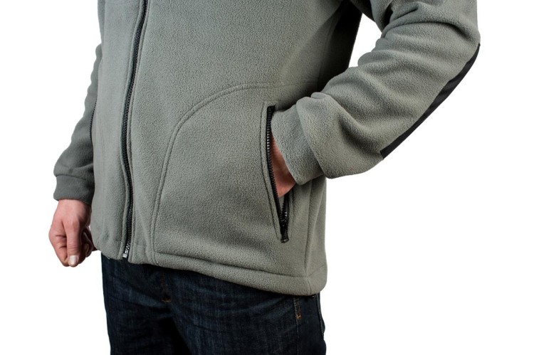 Gruby polar z haftem z wzmocnieniami oraz trzema kieszeniami koloru ZincBlack (5).jpg