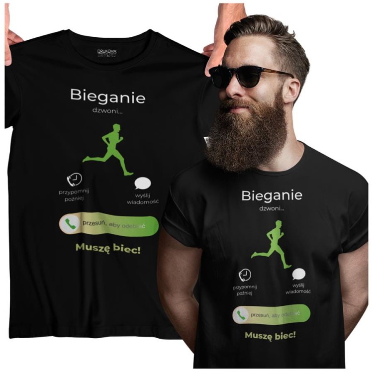 KOSZULKA BIEGANIE DZWONI . MUSZĘ BIEC. KOSZULKA DLA BIEGACZA (1).jpg